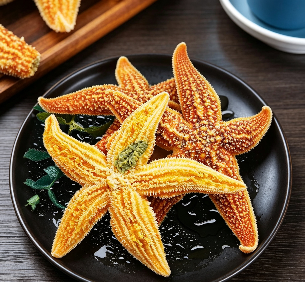 Golden Sea Stars: A Luxurious Seafood Delight - photo 1