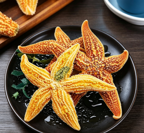 Golden Sea Stars: A Luxurious Seafood Delight - photo 1